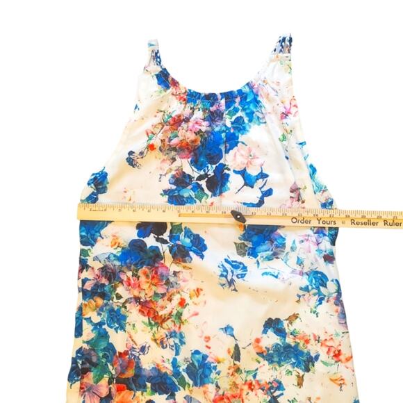 EUC Revolve Lovers + Friends White Multicolored Floral Halter Maxi Dress Sz M - Picture 4 of 12